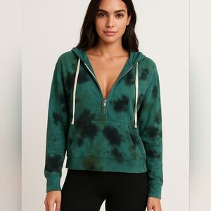 Philanthropy Half Zip Hoodie With Trim Size Medium